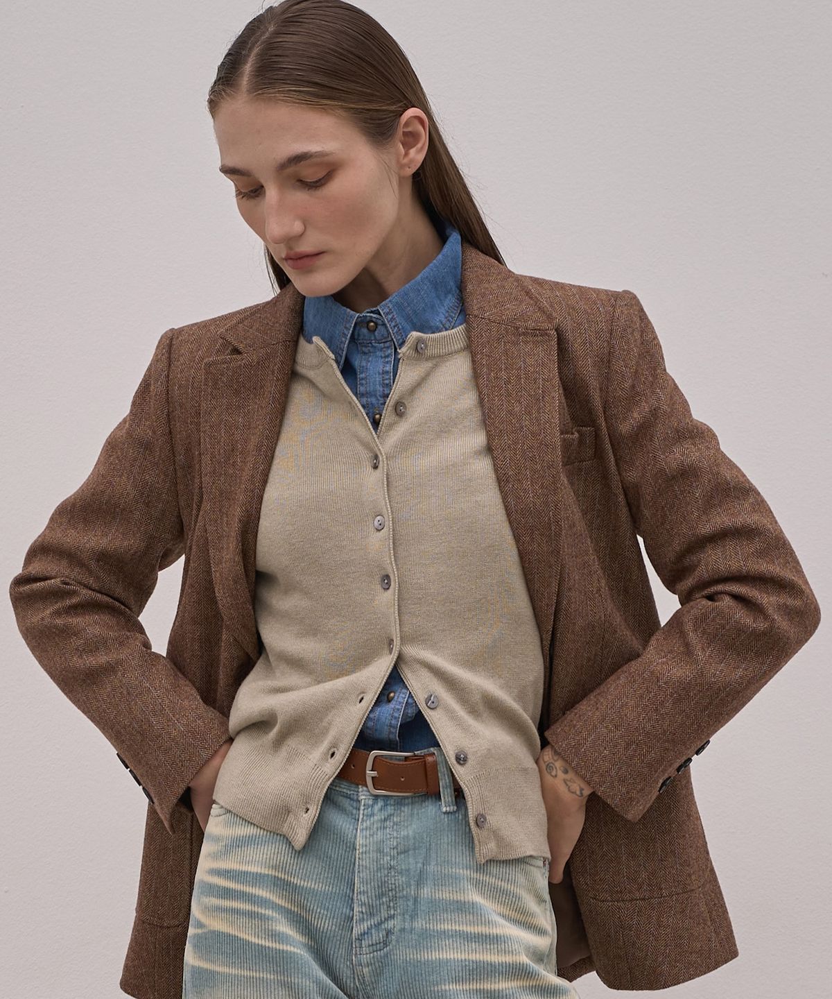 엘리오티(ELLIOTI) Herringbone Wool Jacket_2Color