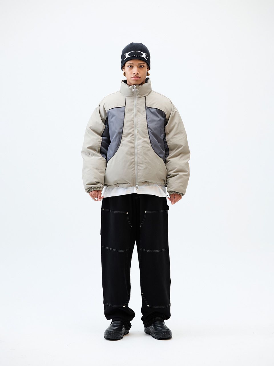 CRITICのCOLOR BLOCK REVERSIBLE PADDING JUMPER 크리틱(CRITIC) COLOR BLOCK REVERSIBLE PADDING JUMPER GREY
