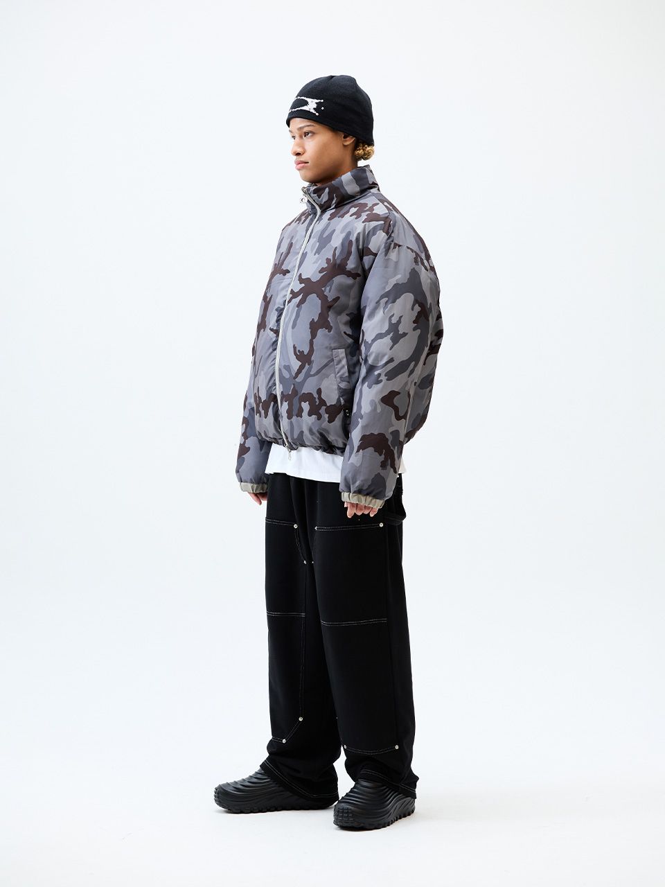 CRITICのCOLOR BLOCK REVERSIBLE PADDING JUMPER 크리틱(CRITIC) COLOR BLOCK REVERSIBLE PADDING JUMPER GREY