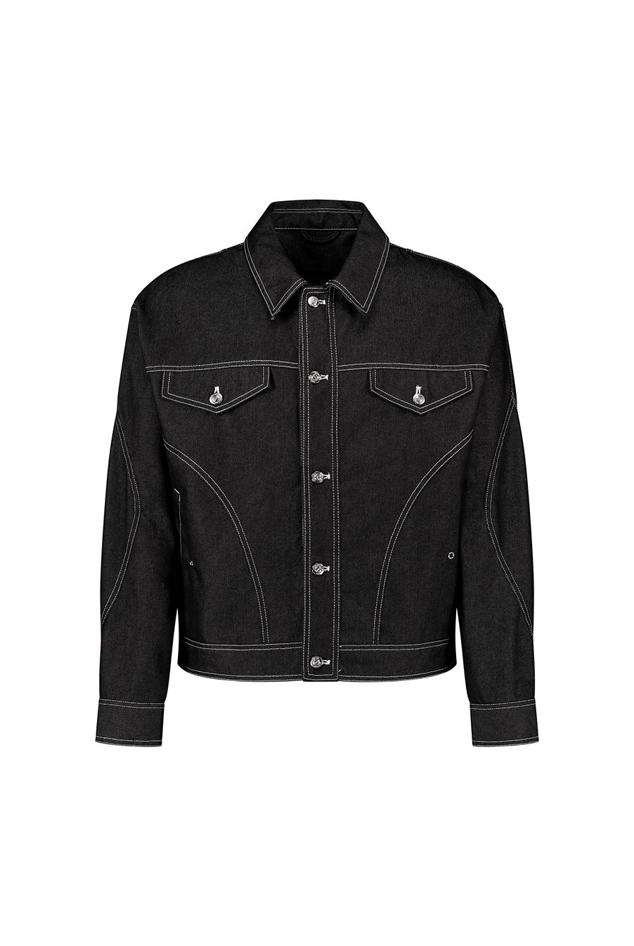 ジャケット・アウター (51percent) Tunnel Lining denim Jacket MUSINSA | 51PERCENT Tunnel Lining denim Jacket - Black