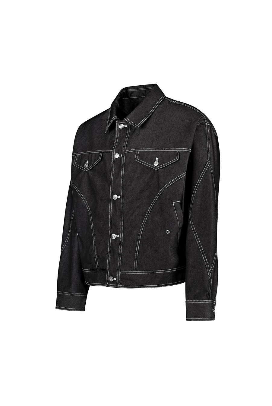 MUSINSA | 51PERCENT Tunnel Lining denim Jacket - Black