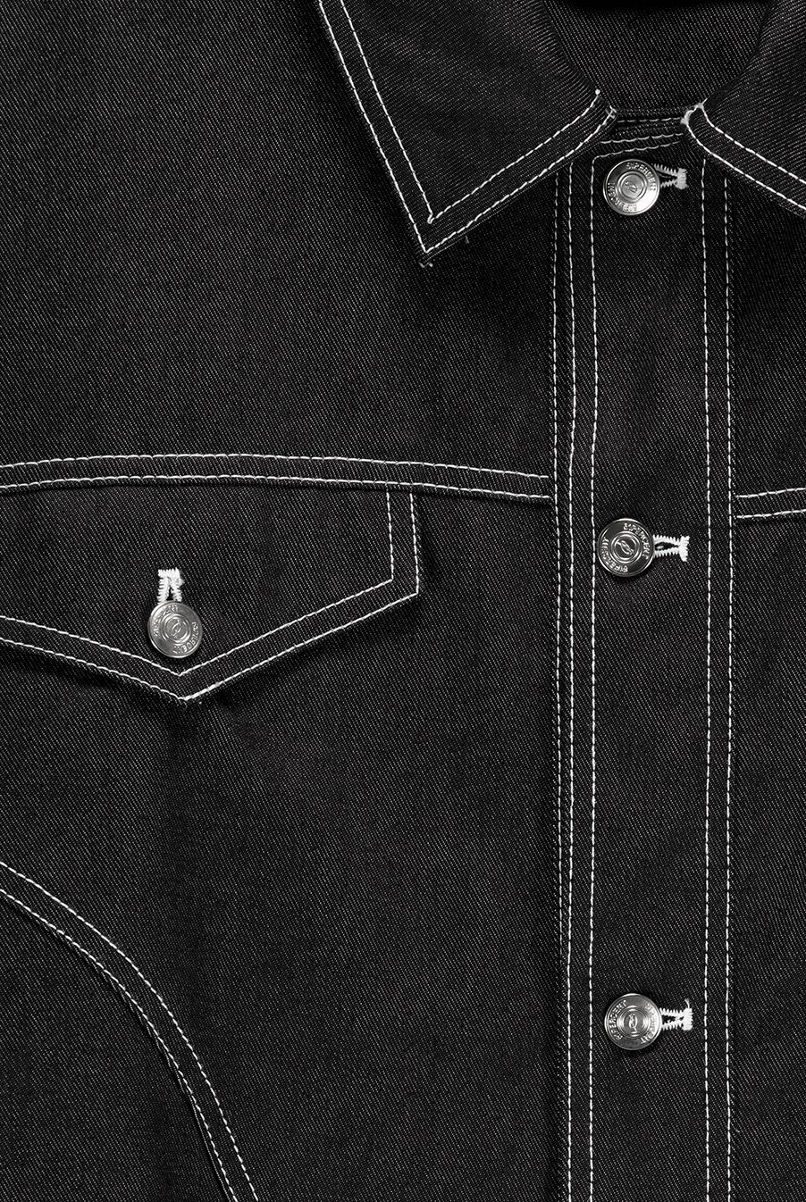MUSINSA | 51PERCENT Tunnel Lining denim Jacket - Black