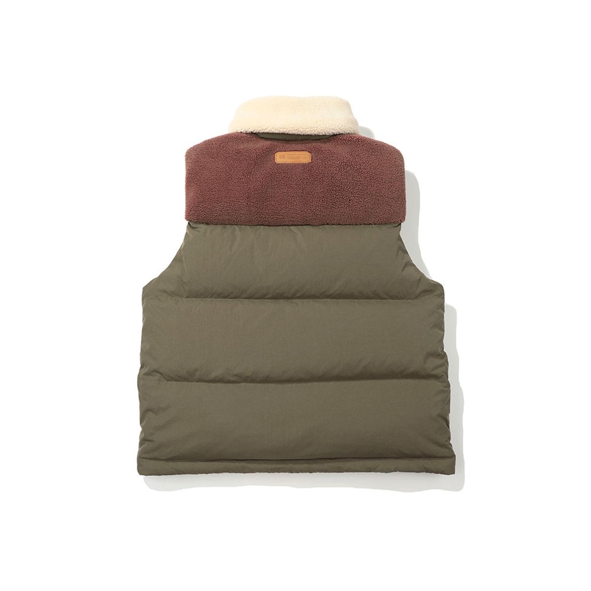 코닥(KODAK) 브라우니 컬러블록 다운 베스트 KHAKI