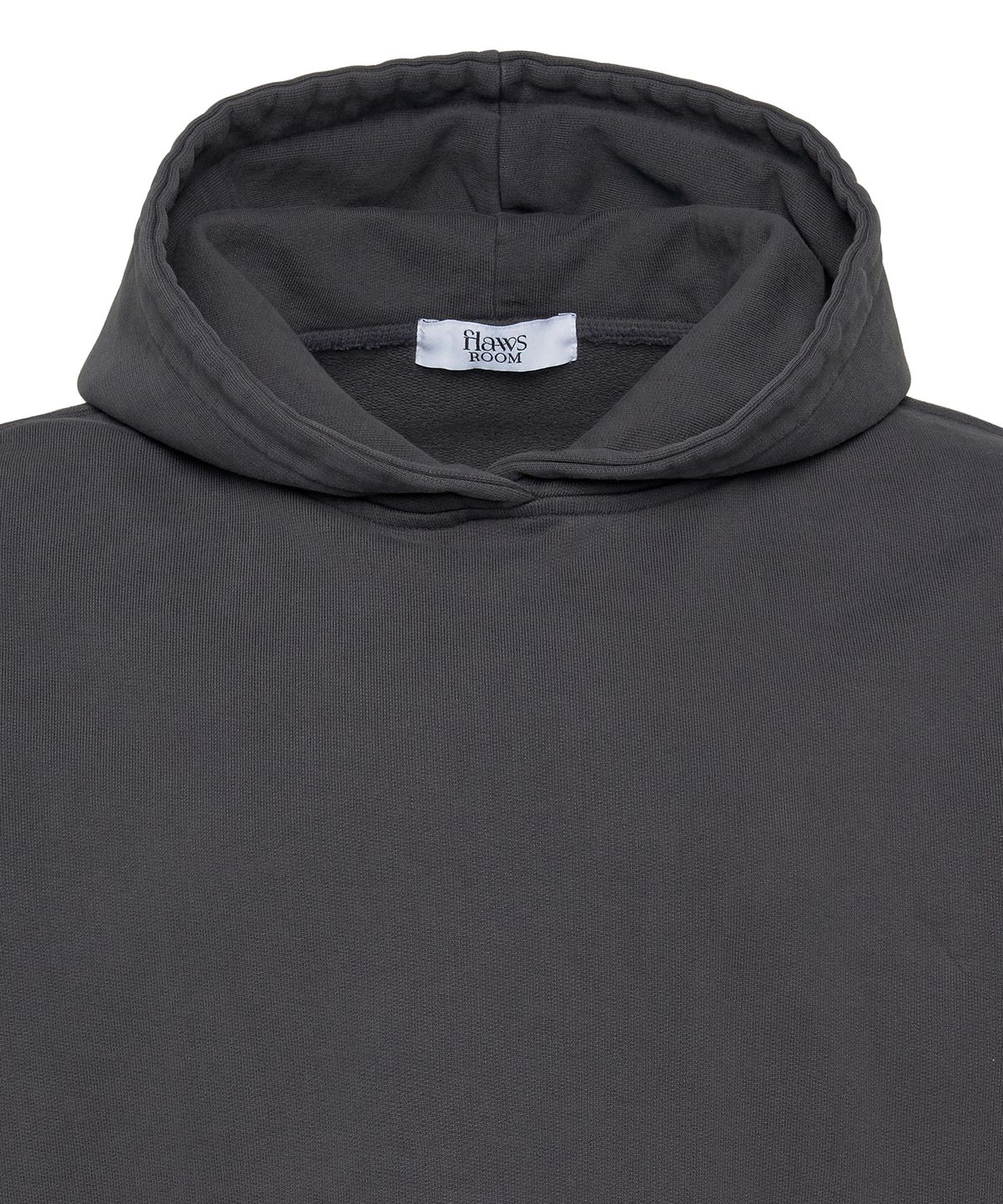 플로즈룸(FLAWSROOM) Crop Vintage Dyed Hood CHARCOAL