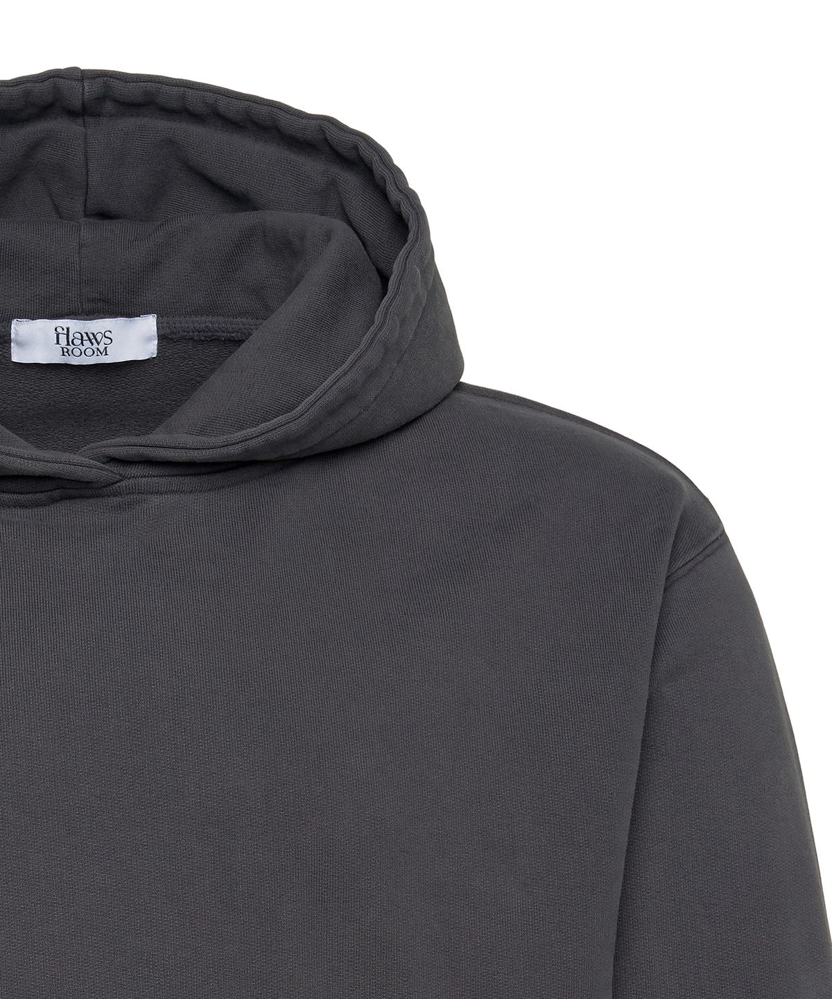 플로즈룸(FLAWSROOM) Crop Vintage Dyed Hood CHARCOAL