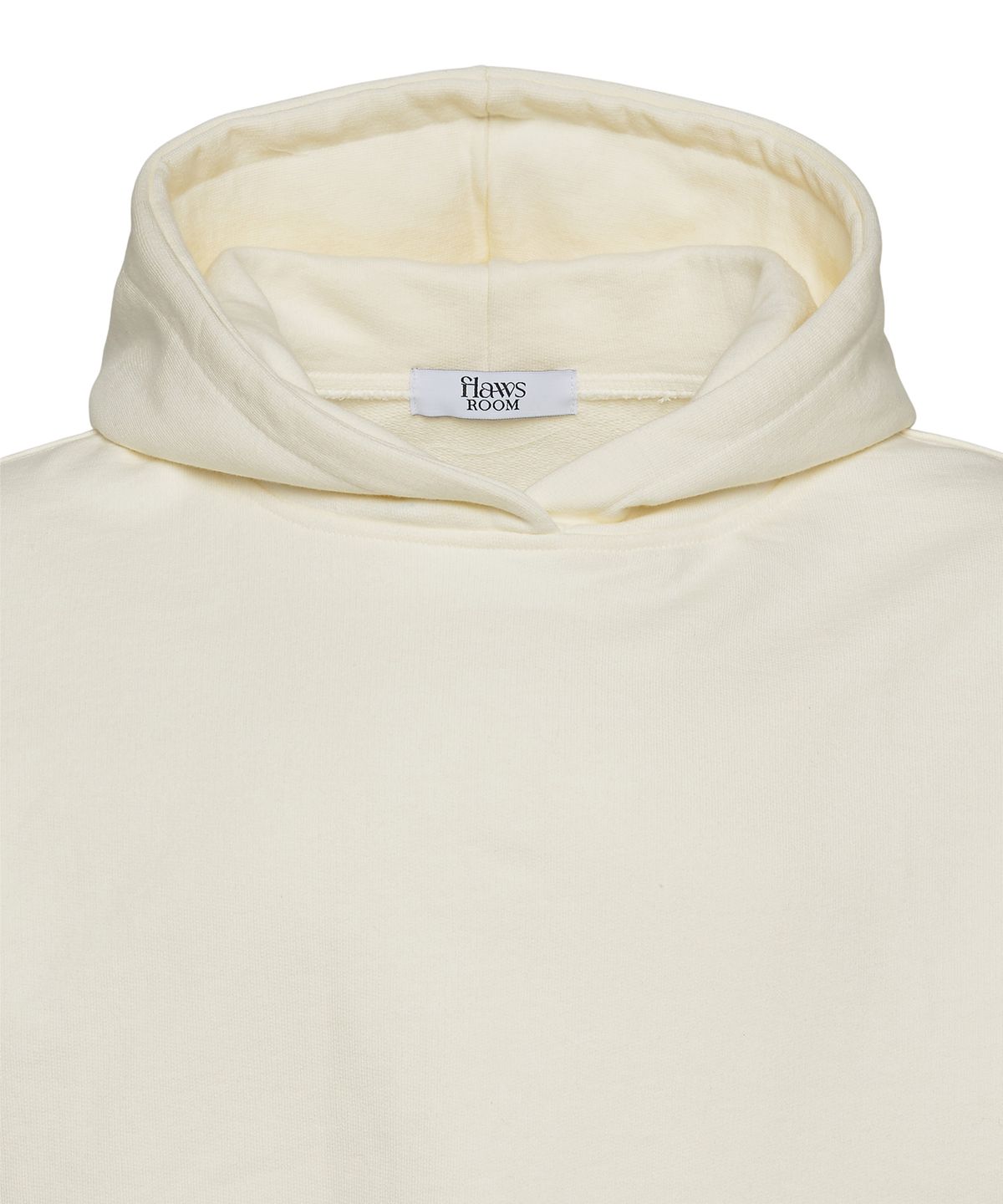 플로즈룸(FLAWSROOM) Crop Dyed Hood WHITE