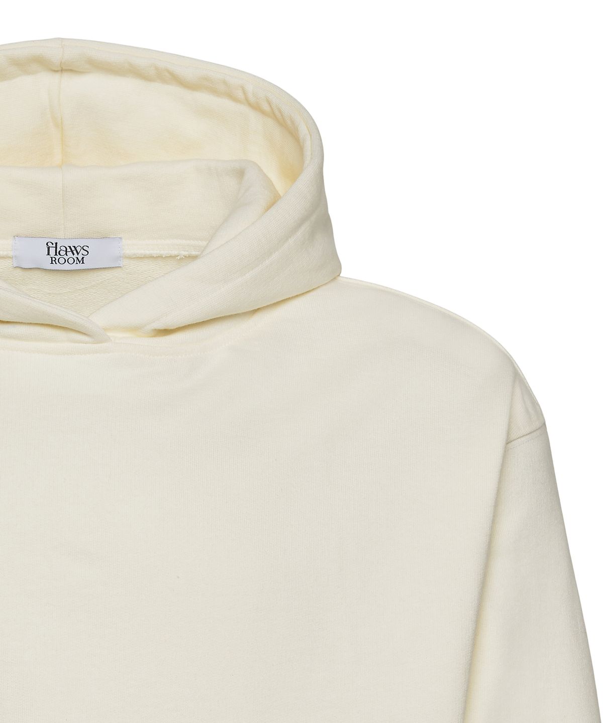 플로즈룸(FLAWSROOM) Crop Dyed Hood WHITE