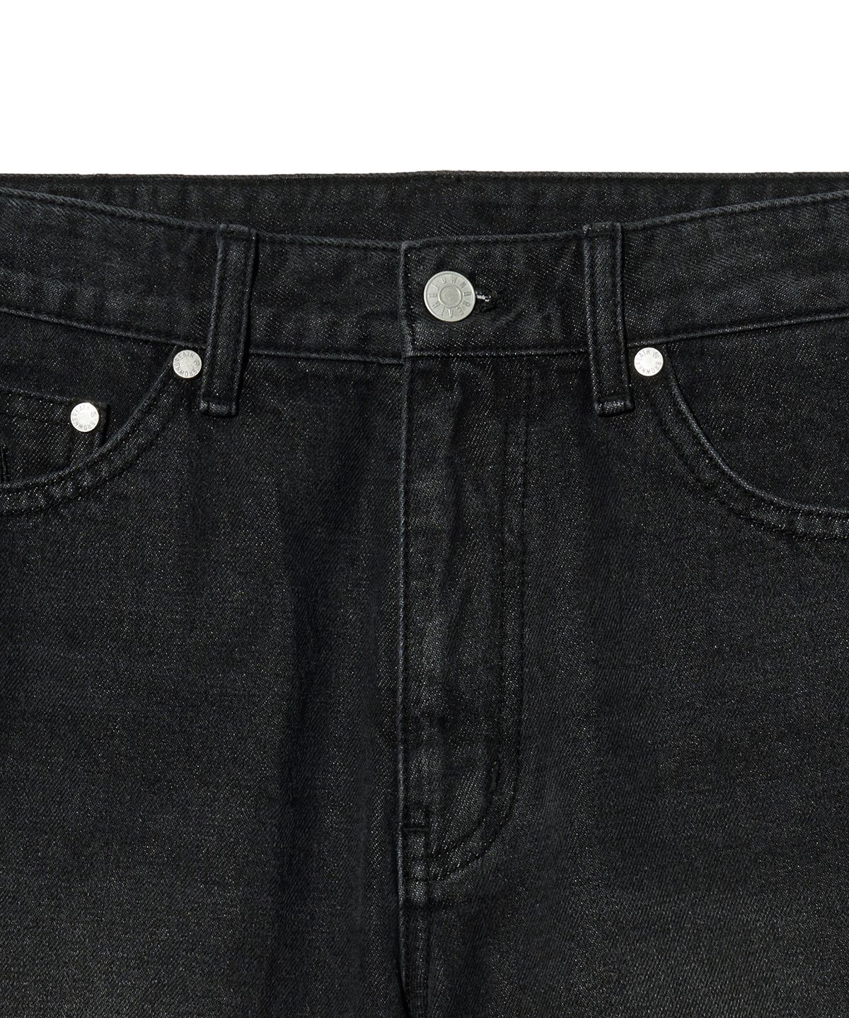 브라운브레스(BROWNBREATH) W TWO TONE SECTION DENIM PANTS - BLACK