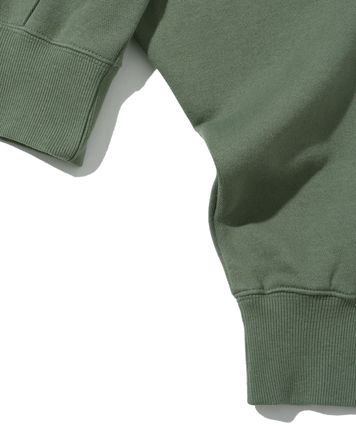 브라운브레스(BROWNBREATH) W MESS SEOUL TAG CROP HOODIE - KHAKI
