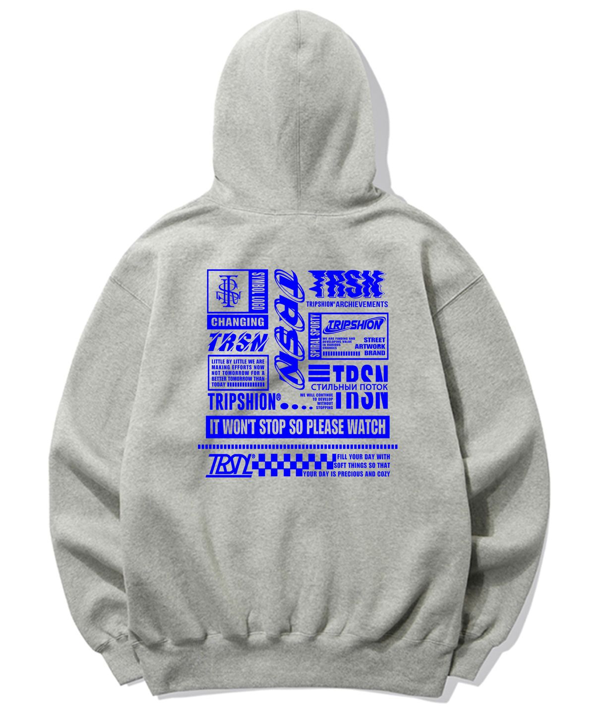 트립션(TRIPSHION) Big Logo Compil Graphic 후드티 - 9 컬러