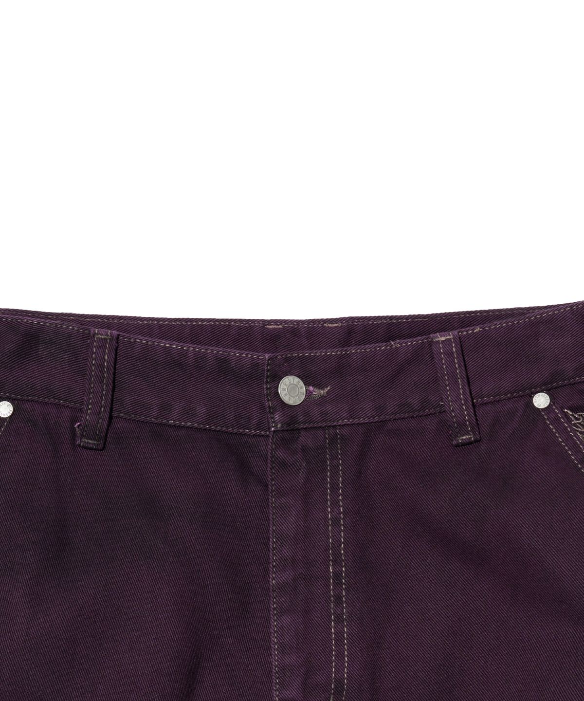 브라운브레스(BROWNBREATH) STAMP TAG DOUBLE KNEE PANTS - PURPLE