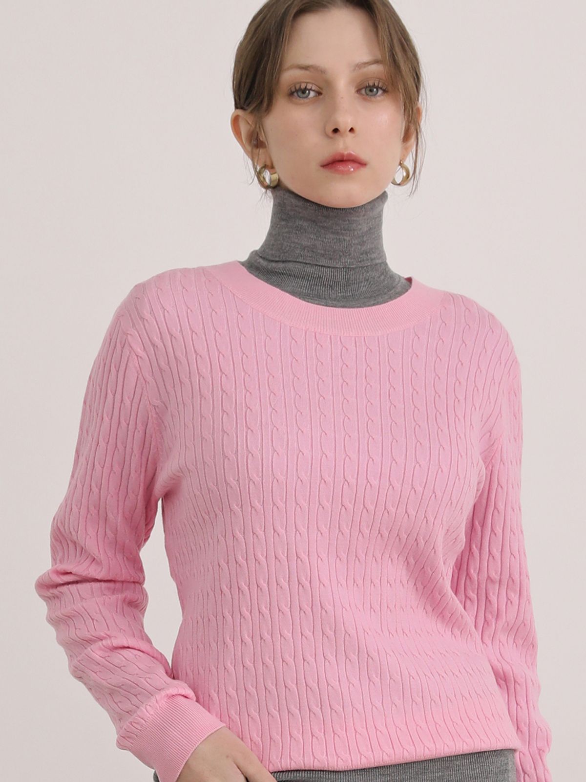 메르시앤에스(MERCIANNES) Basic Cable Round neck_MA9LKN1