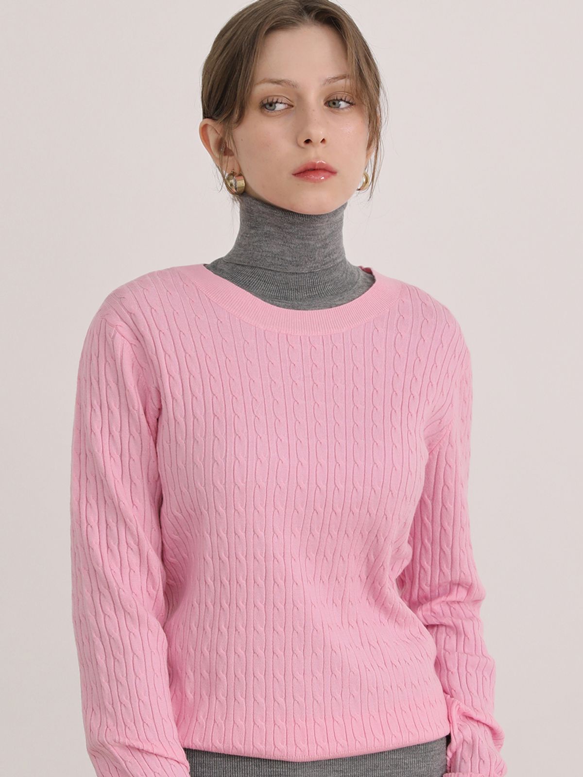 메르시앤에스(MERCIANNES) Basic Cable Round neck_MA9LKN1