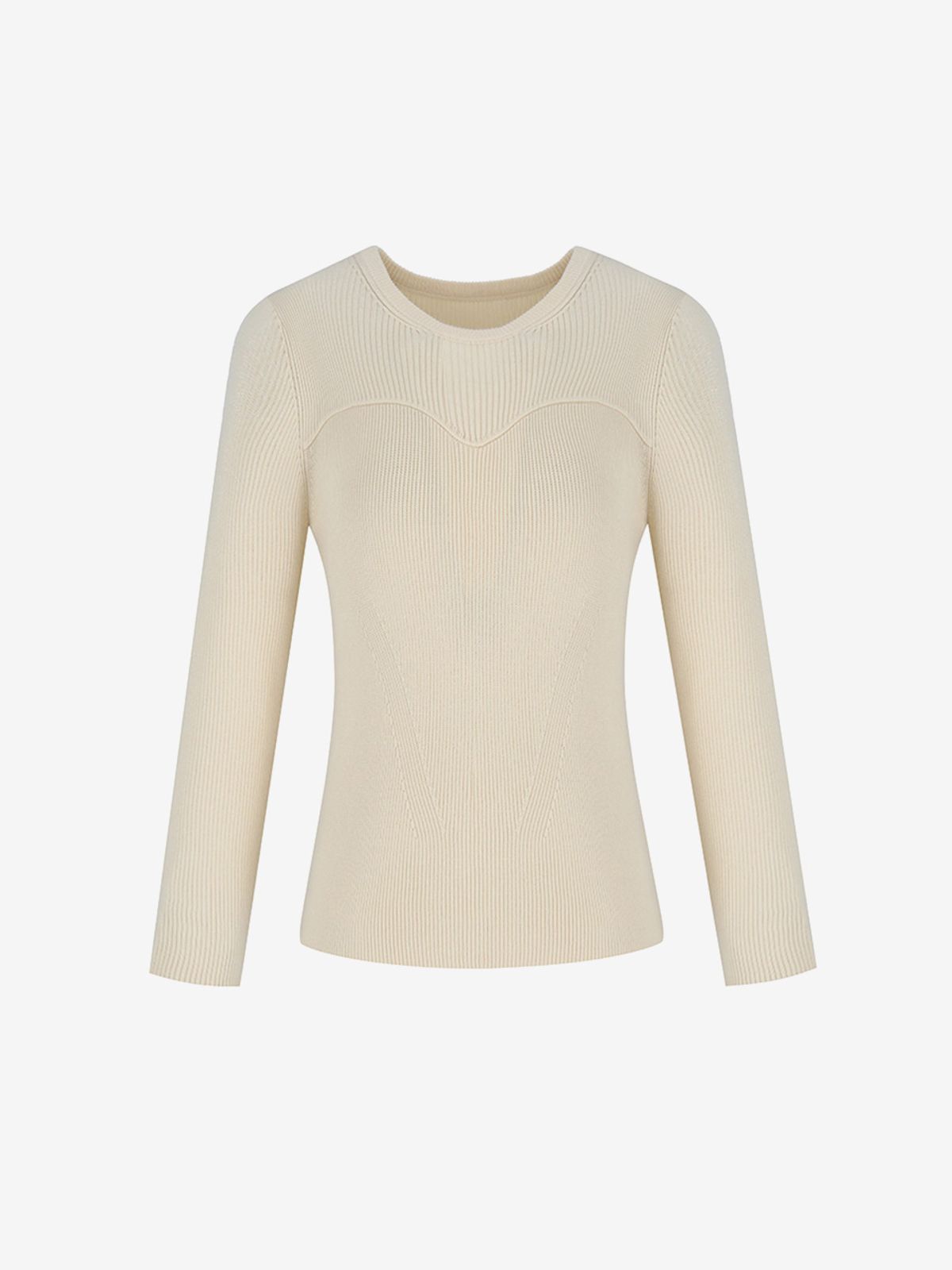 메르시앤에스(MERCIANNES) Ribbed Front Detail Knitwear_MA9LKN5