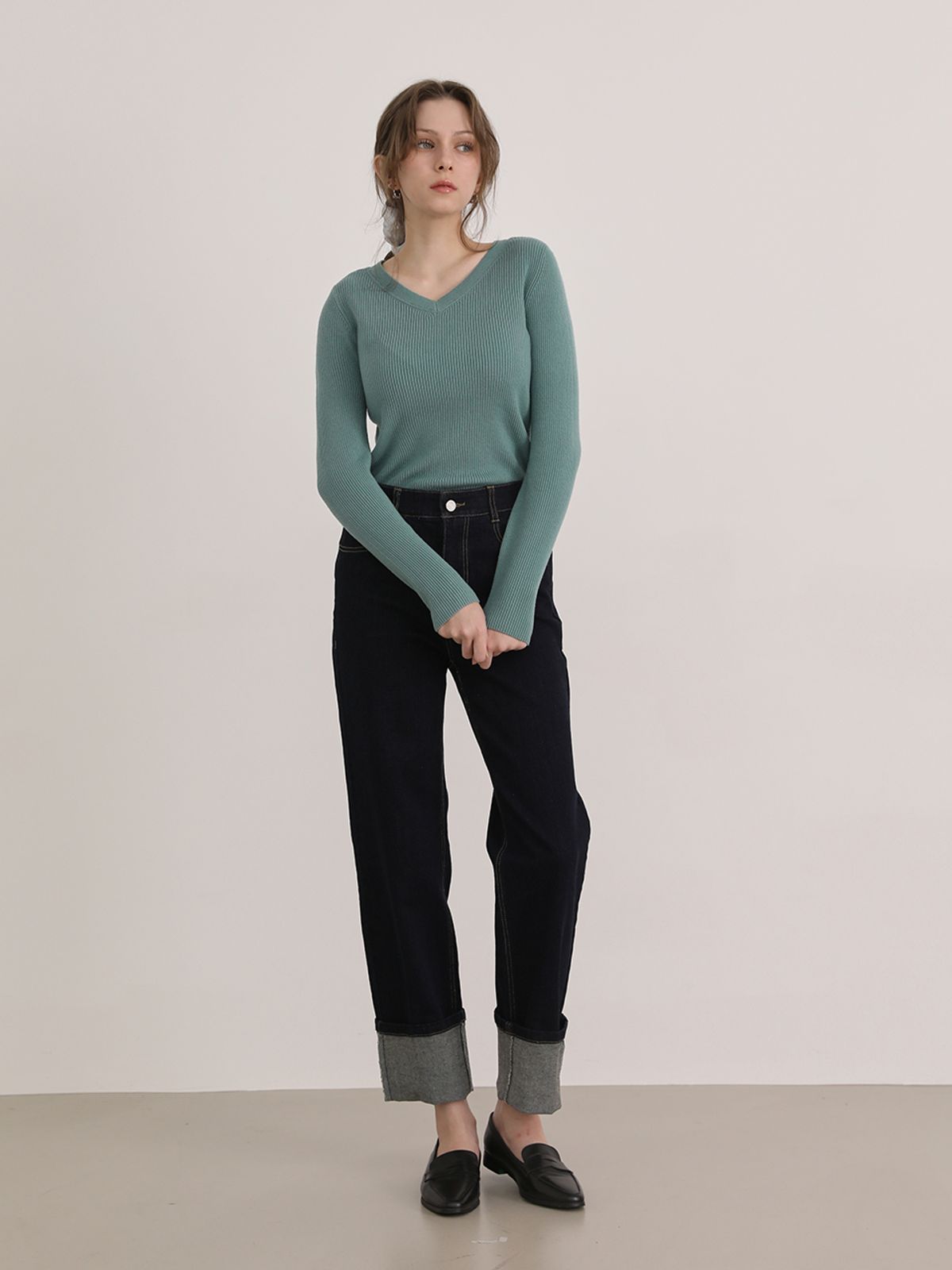 메르시앤에스(MERCIANNES) Neck Ribbed Knitwear_MAALKN2