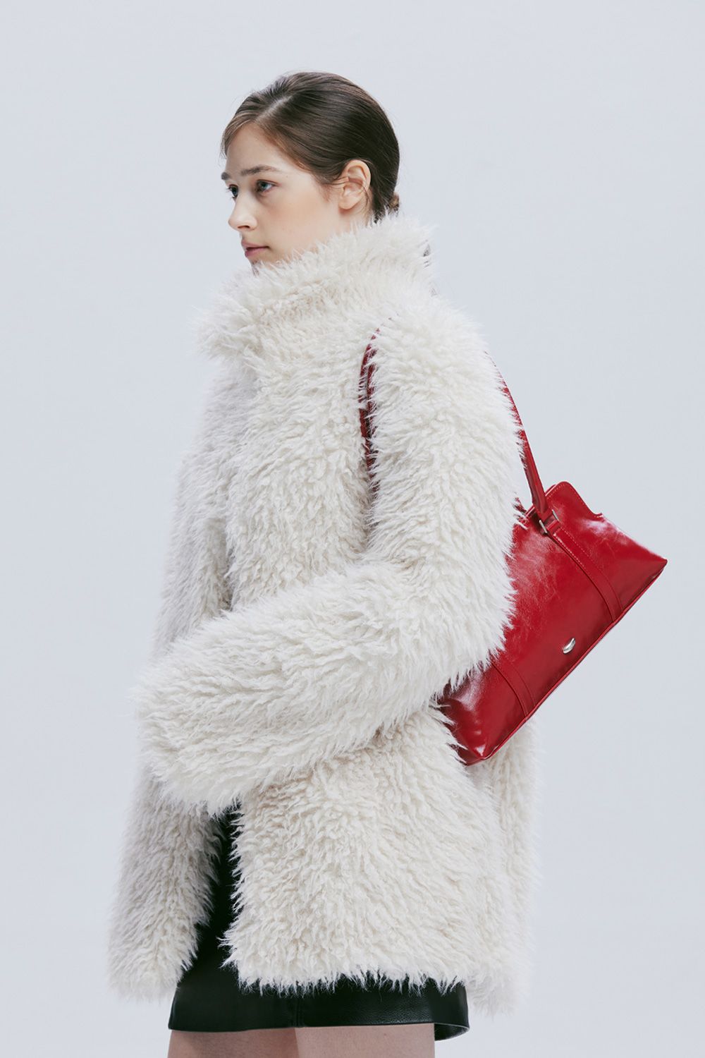 MUSINSA公式 | AFTERHOURS OVERSIZED FUR JACKET V2 (CREAM)