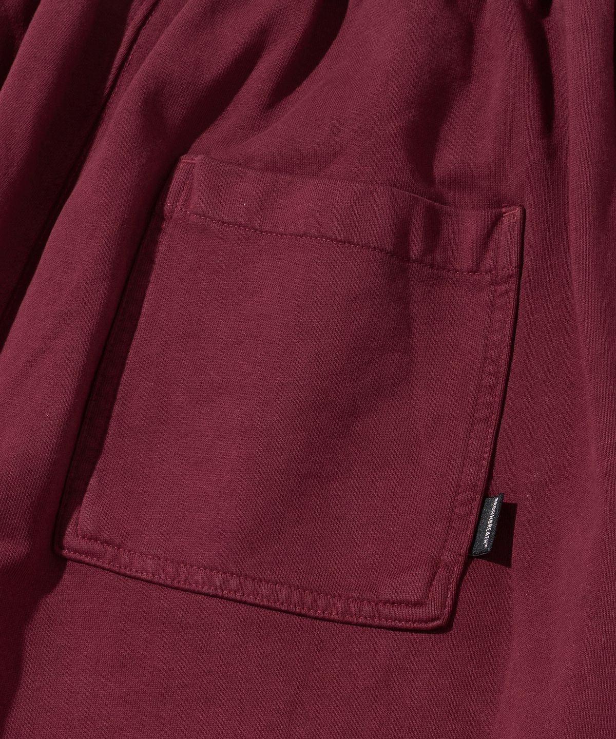 브라운브레스(BROWNBREATH) PIGMENT TAG PANTS - BURGUNDY