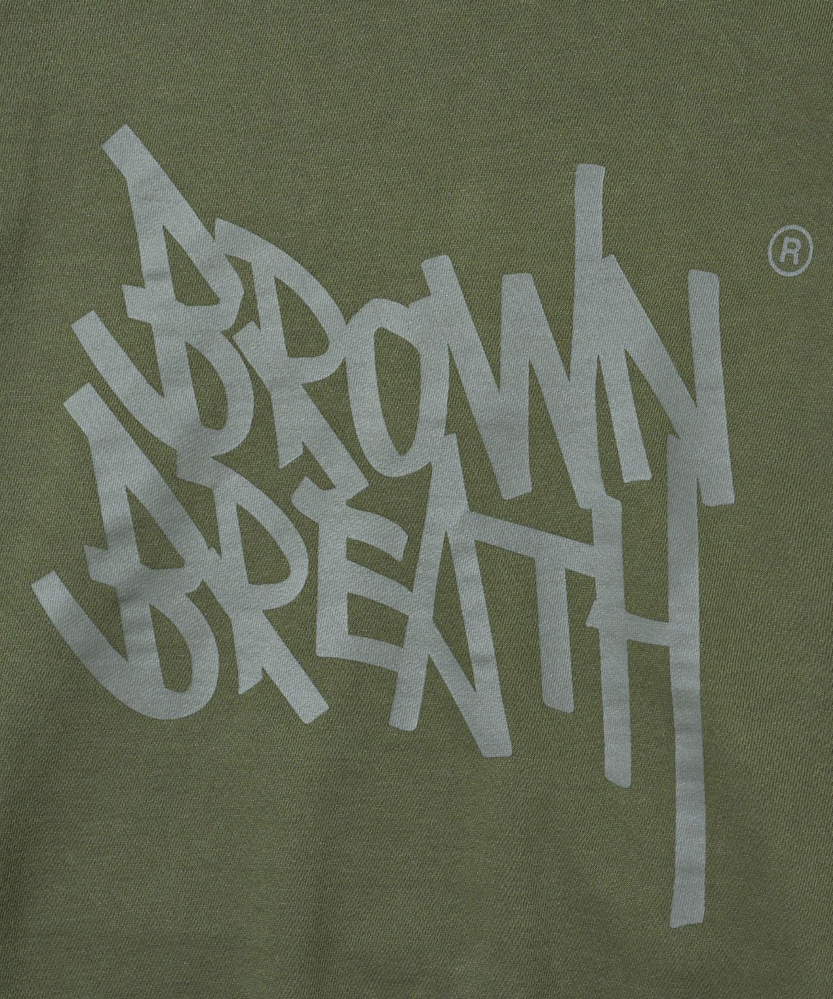 브라운브레스(BROWNBREATH) PIGMENT TAG HOOD ZIP UP - KHAKI
