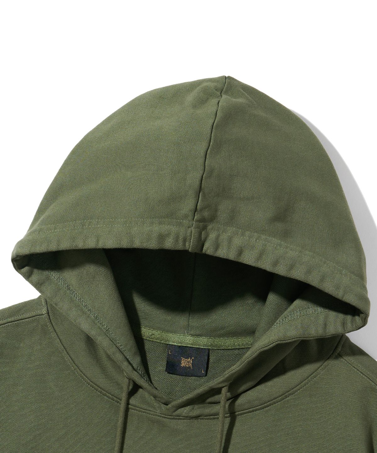브라운브레스(BROWNBREATH) PIGMENT TAG HOOD ZIP UP - KHAKI