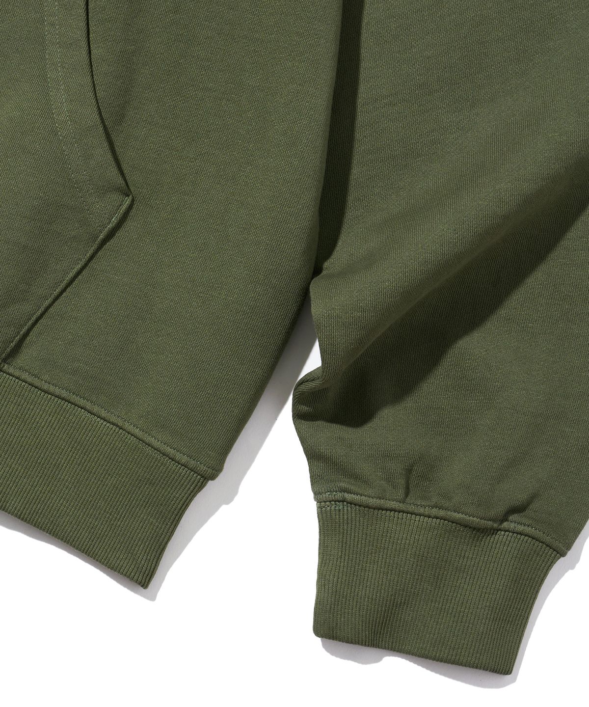 브라운브레스(BROWNBREATH) PIGMENT TAG HOOD ZIP UP - KHAKI