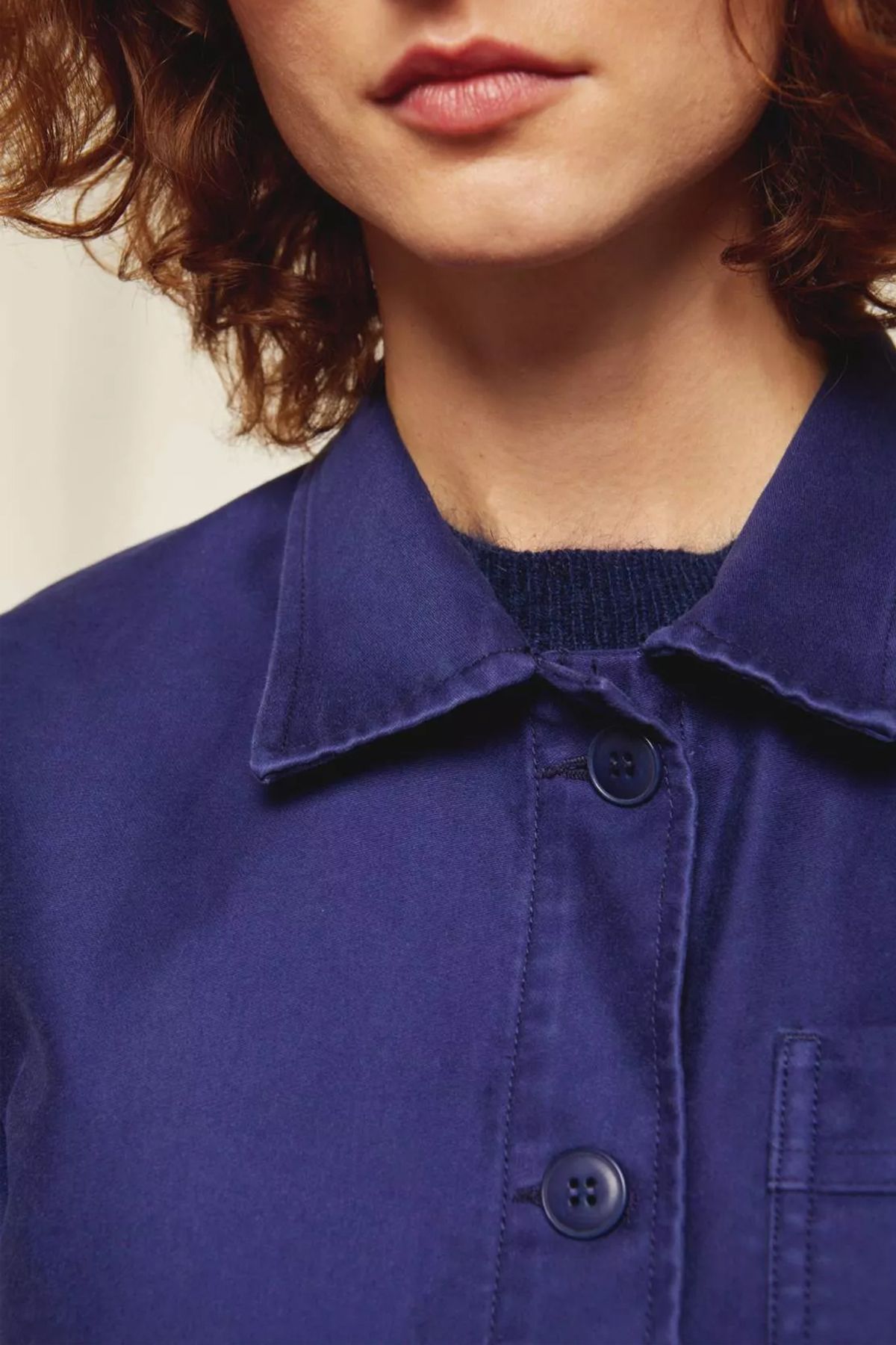 르몽생미셸(LE MONT ST MICHEL) (W)Genuine Lmsm Work Jacket_Blue