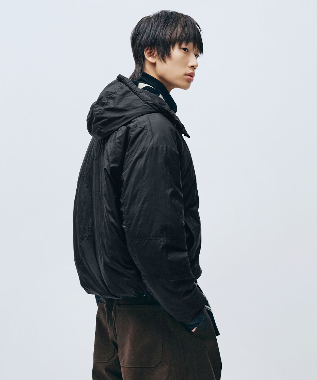 인템포무드(INTEMPOMOOD) 써밋 디테일 라이트 패딩_블랙