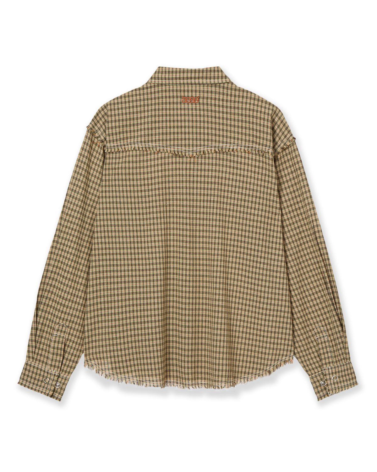 에이이에이이(AEAE) WESTERN CHECK SHIRTS [YELLOW GREEN]