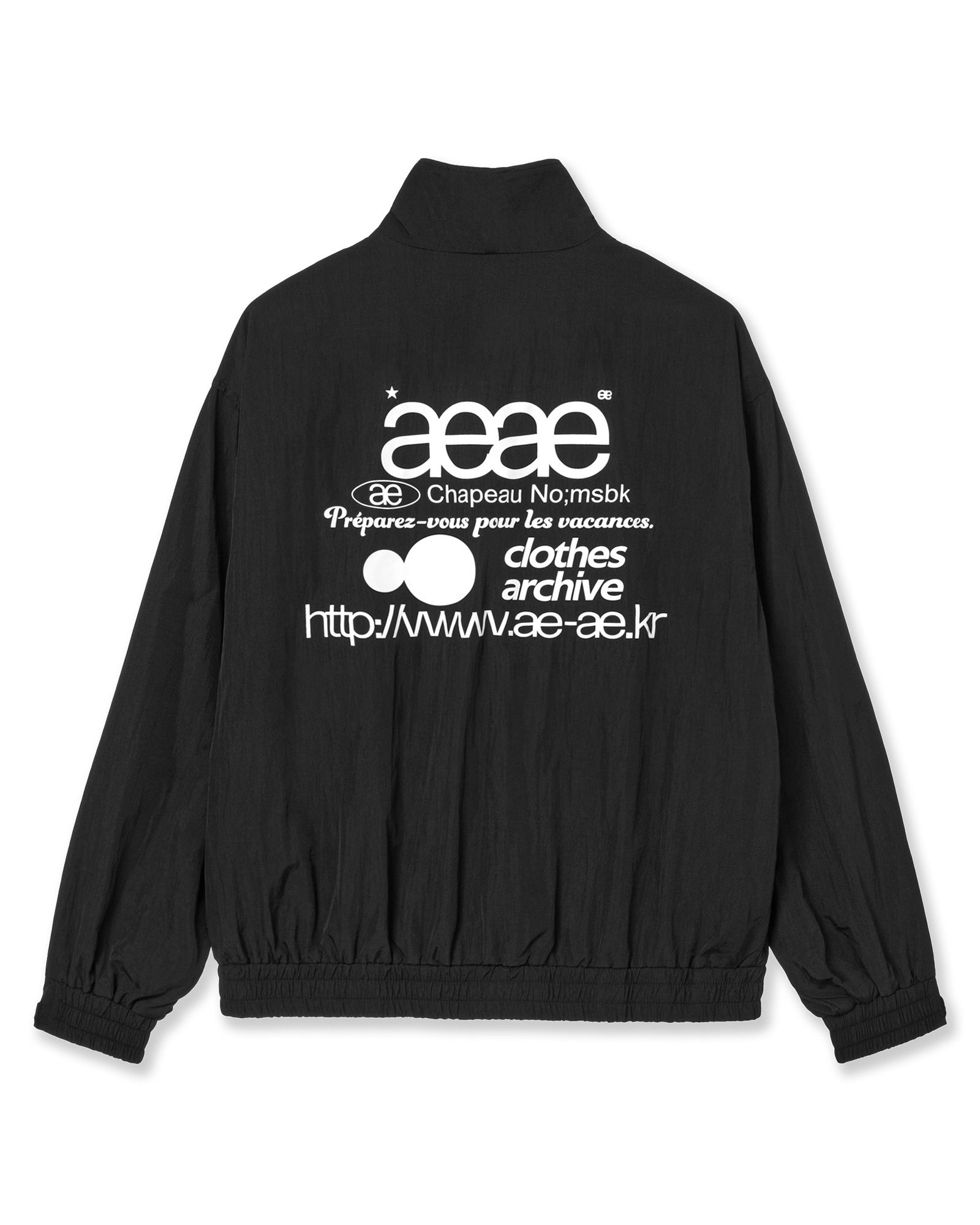 MUSINSA | AEAE WEB LOGO TEAM JACKET [BLACK]