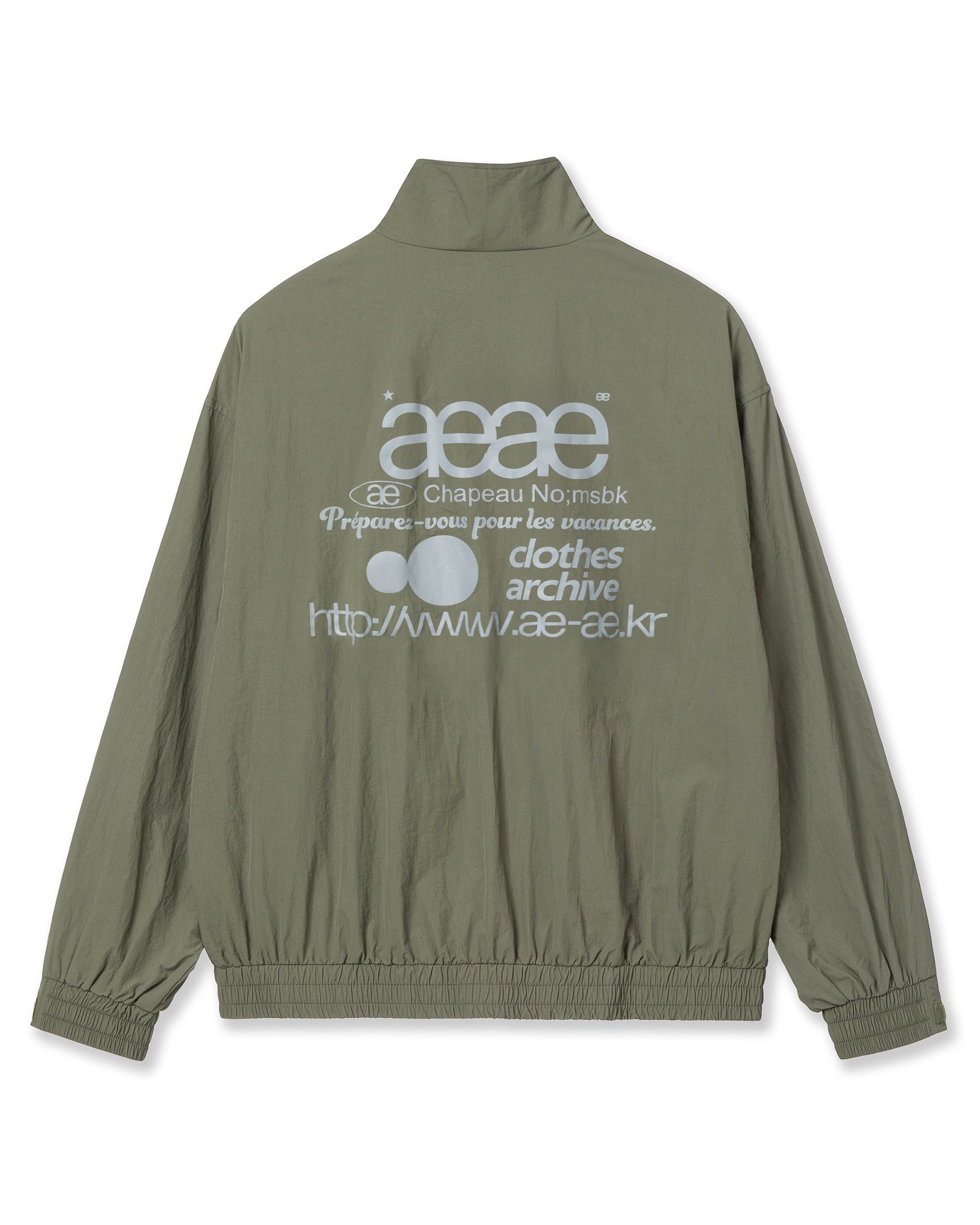 MUSINSA | AEAE WEB LOGO TEAM JACKET [KHAKI]