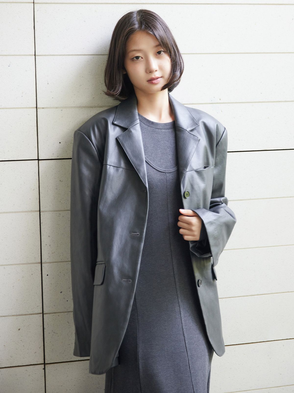 아이홀릭 캐시미어(AYIHOLIC CASHMERE) 롱슬리브 라운드 셋업 맥시드레스