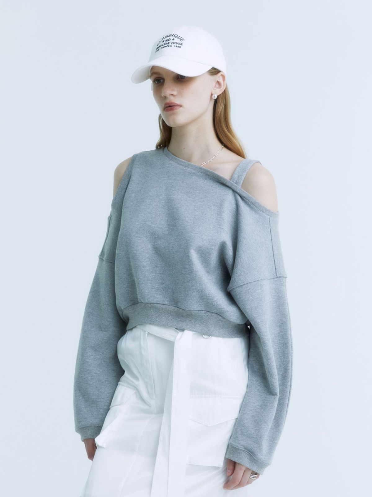 뮤제(MUSEE) DIETER Classique Logo Ball Cap_White