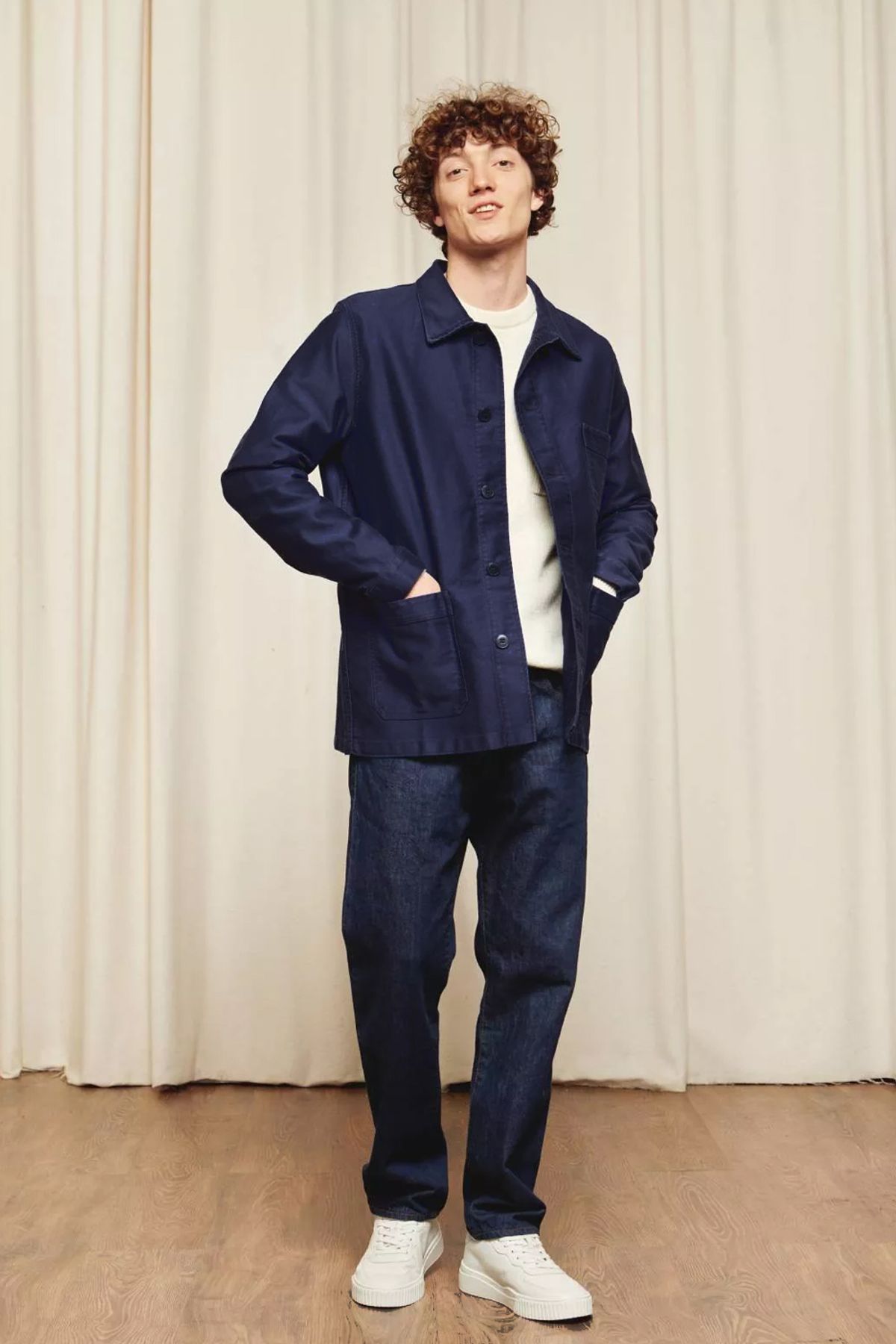 르몽생미셸(LE MONT ST MICHEL) (M)Genuine Lmsm Work Jacket_Navy