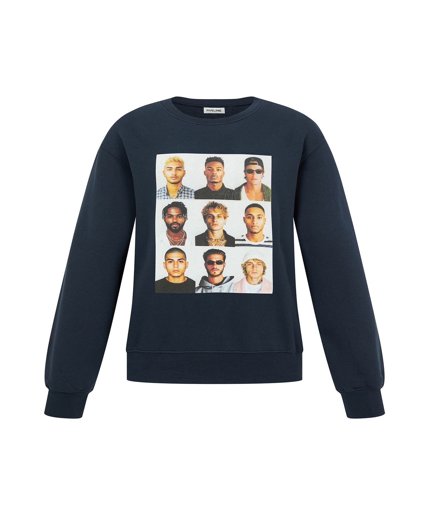 MUSINSA公式 | FIVELINE エックスボーイフレンド スウェット ネイビー