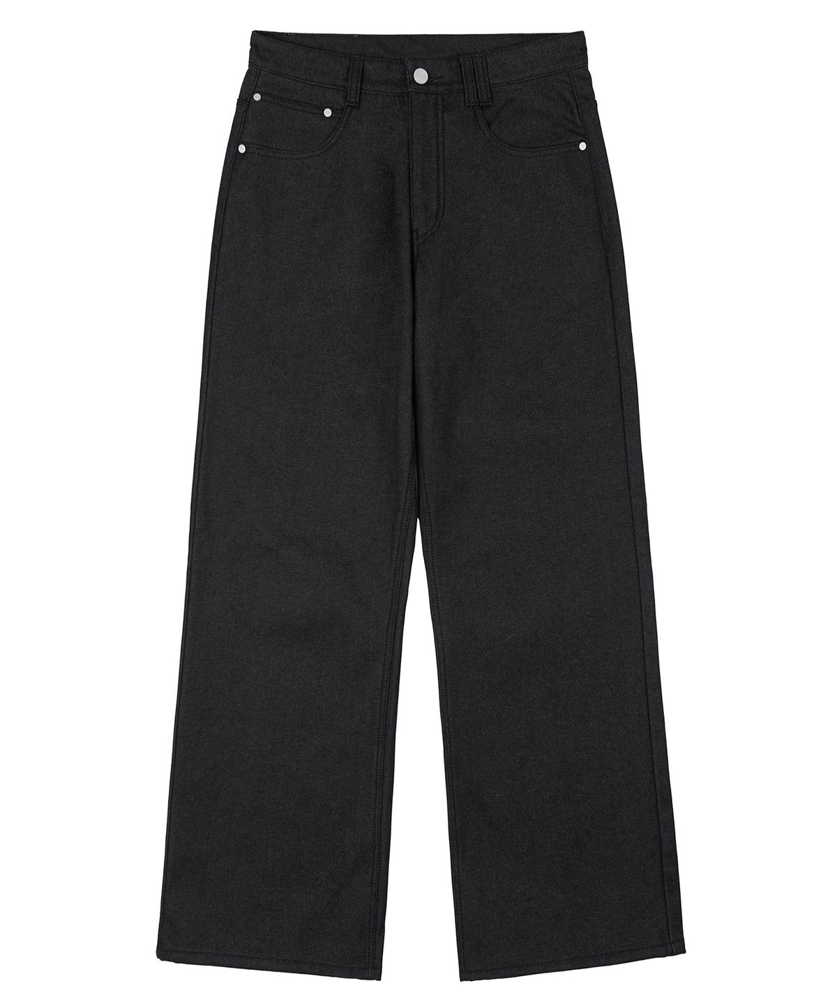 데케트(DECET) [기모본딩]Mid Rise Wide Jeans DCPT027WCPBlack