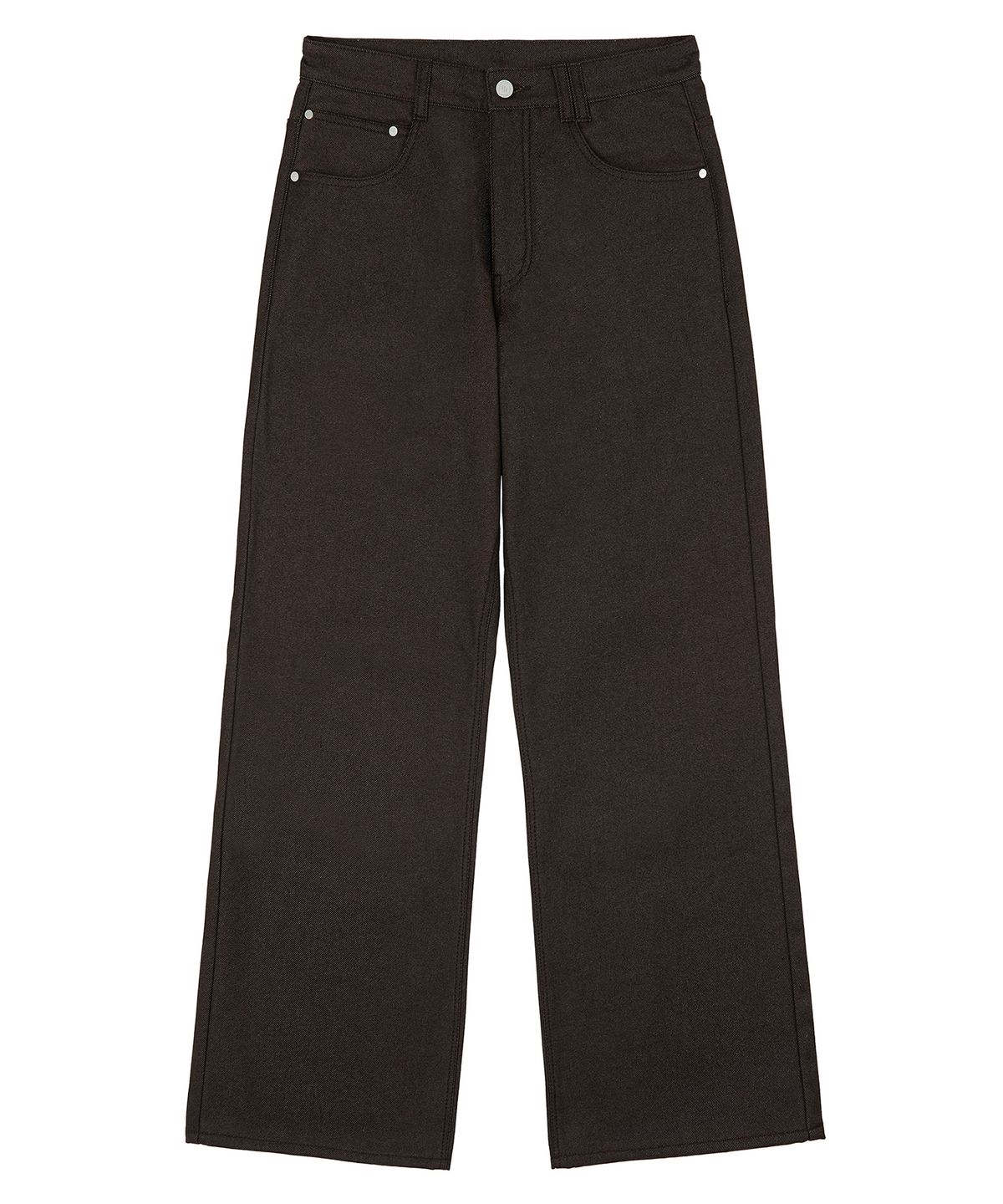 데케트(DECET) [기모본딩]Mid Rise Wide Jeans DCPT027WCPBrown