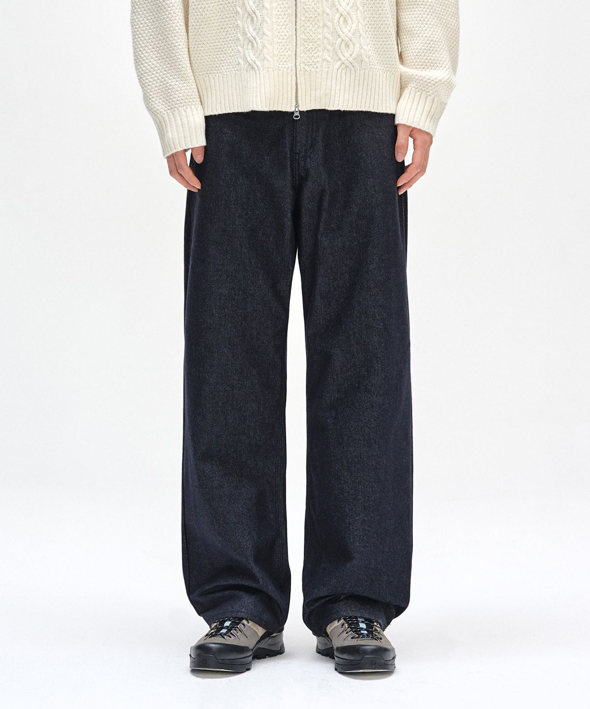 데케트(DECET) [기모본딩]Mid Rise Wide Jeans DCPT027WCPIndigo