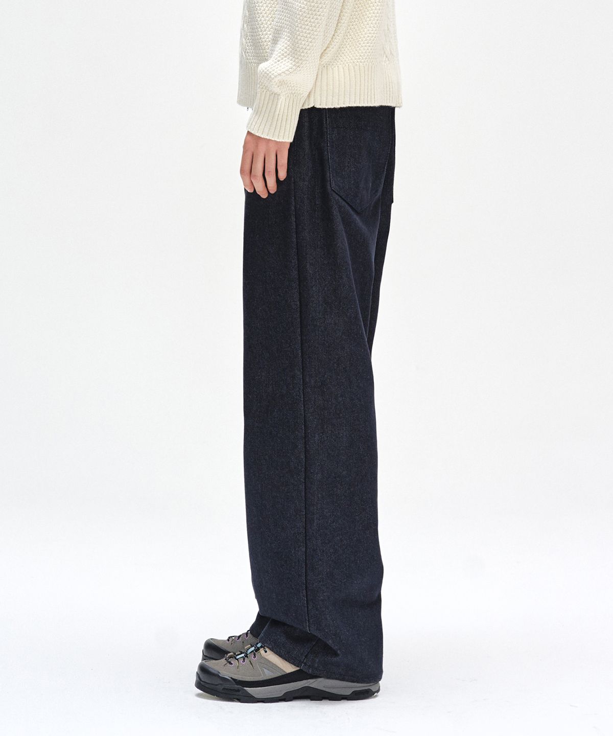 데케트(DECET) [기모본딩]Mid Rise Wide Jeans DCPT027WCPIndigo