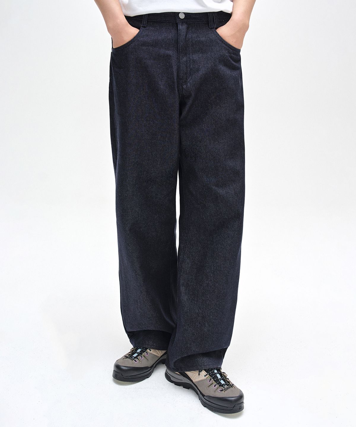데케트(DECET) [기모본딩]Mid Rise Wide Jeans DCPT027WCPIndigo