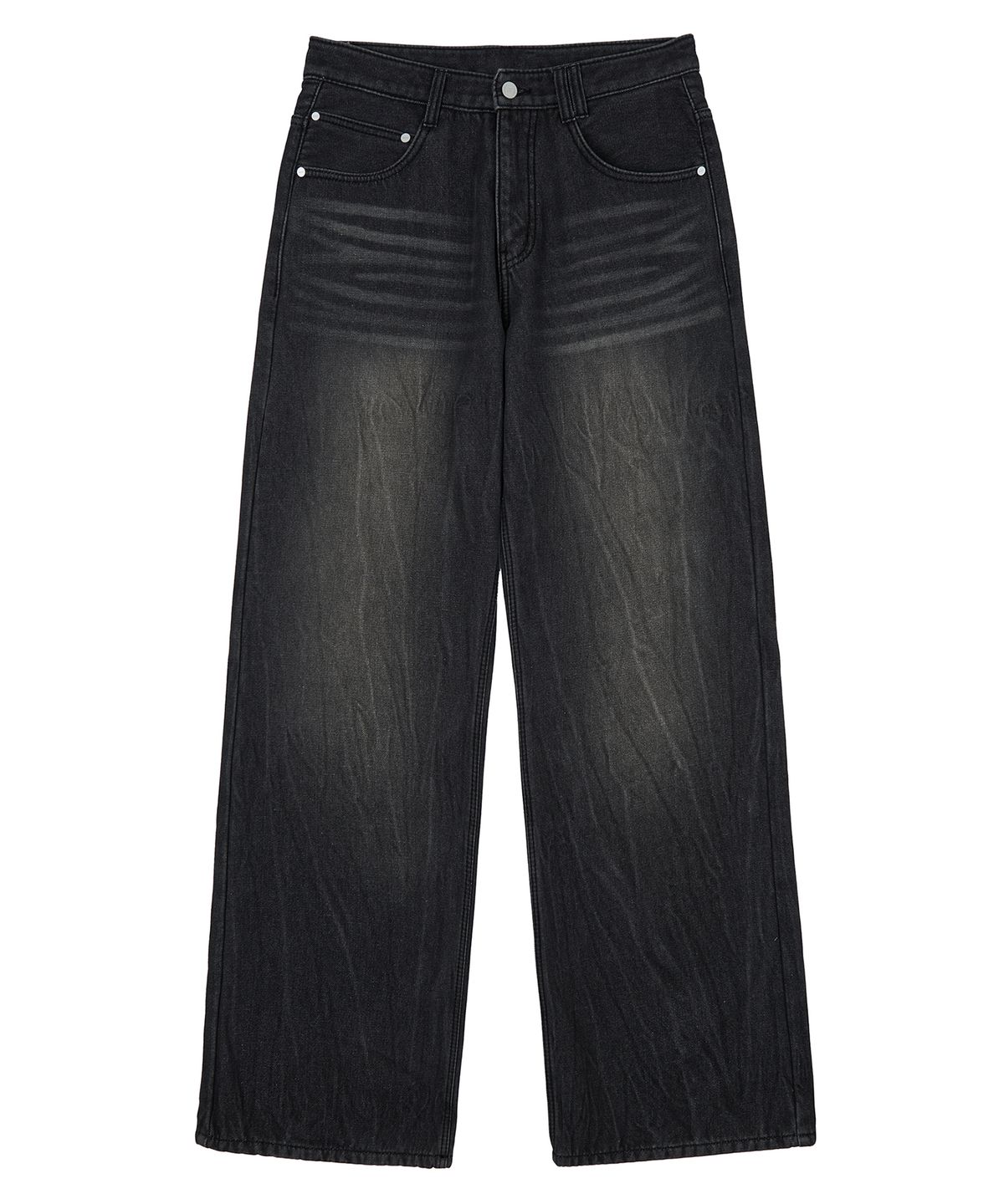 데케트(DECET) [기모본딩]Mid Rise Wide Jeans DCPT027WCRBlack2