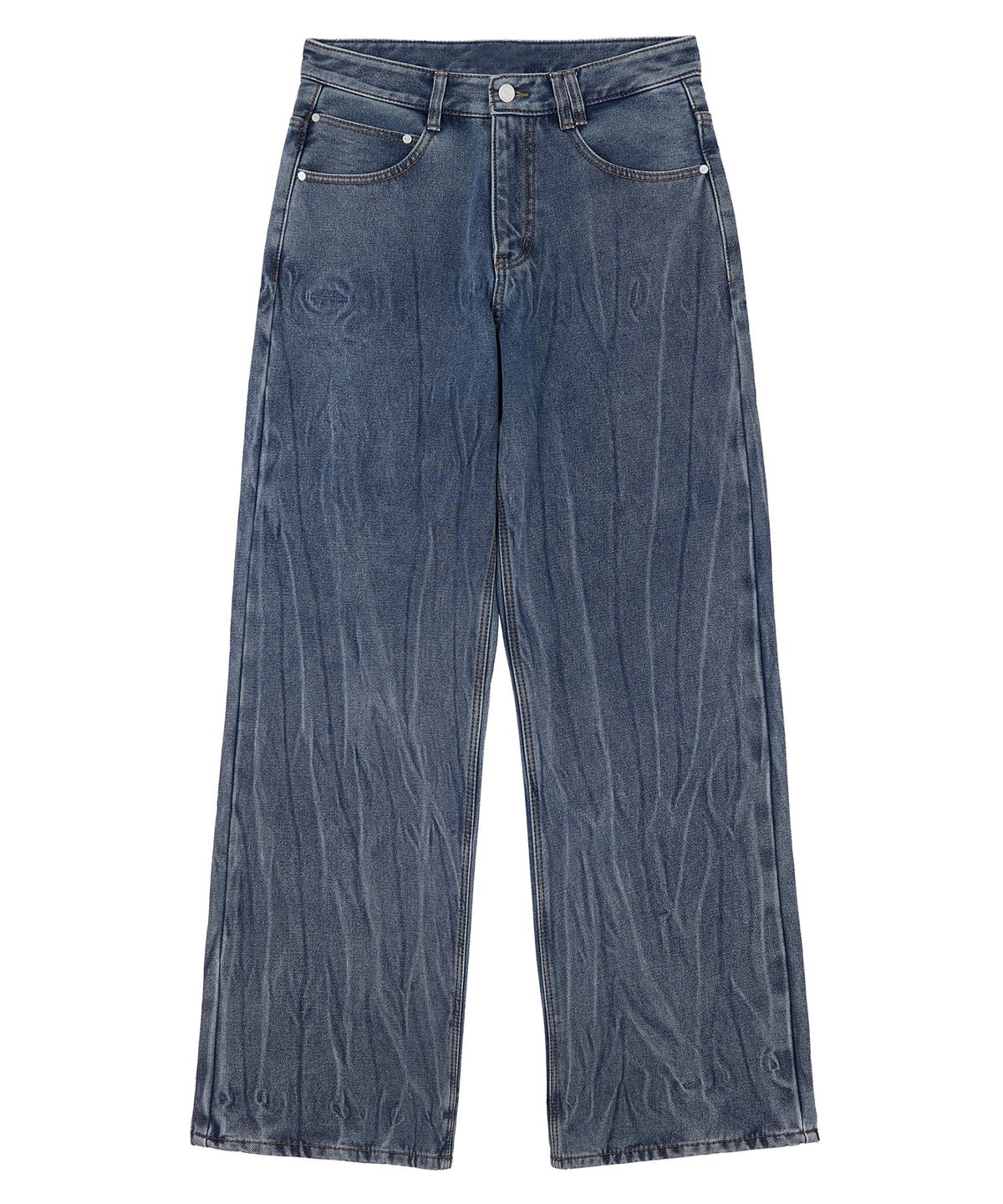 데케트(DECET) [기모본딩]Mid Rise Wide Jeans DCPT027WCRBlue