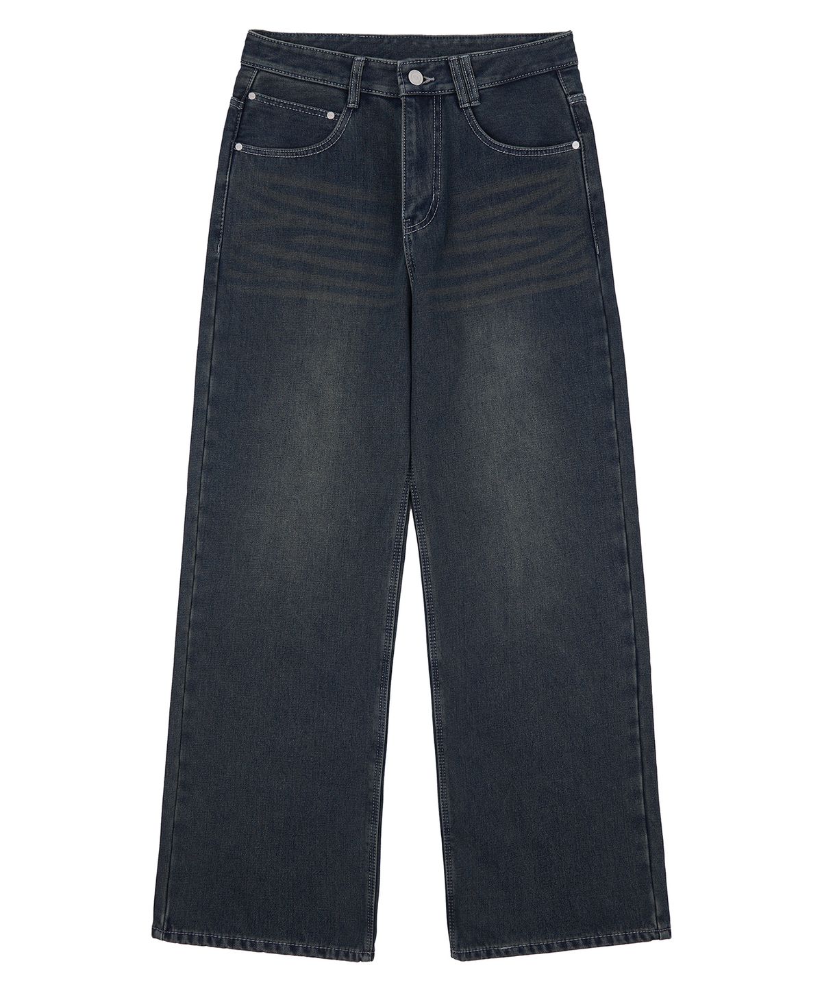 데케트(DECET) [기모본딩]Mid Rise Wide Jeans DCPT027WDBlueB