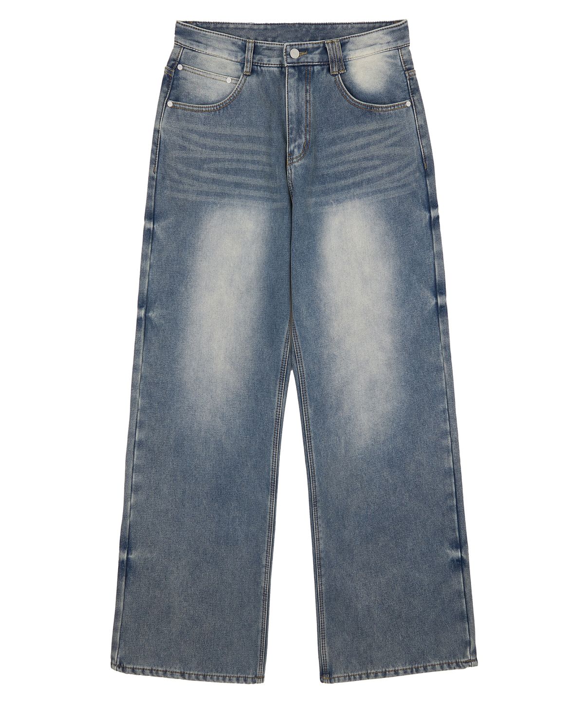 데케트(DECET) [기모본딩]Mid Rise Wide Jeans DCPT027WHLBlue