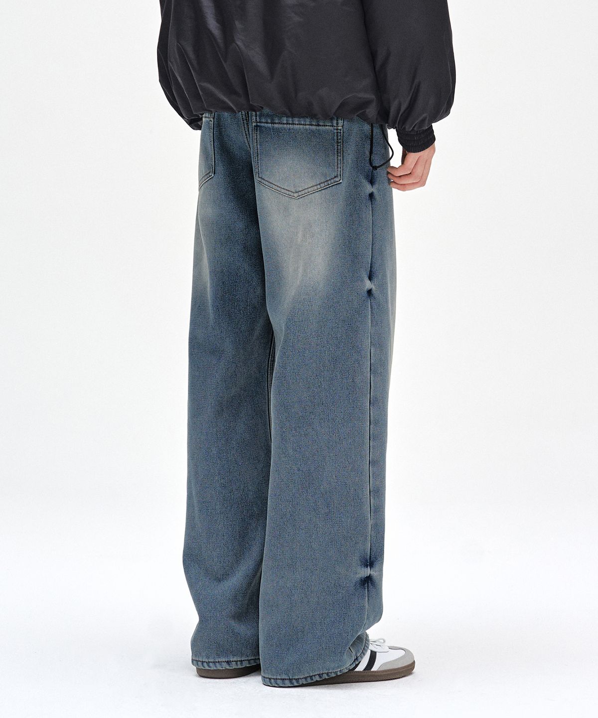 데케트(DECET) [기모본딩]Mid Rise Wide Jeans DCPT027WHLBlue