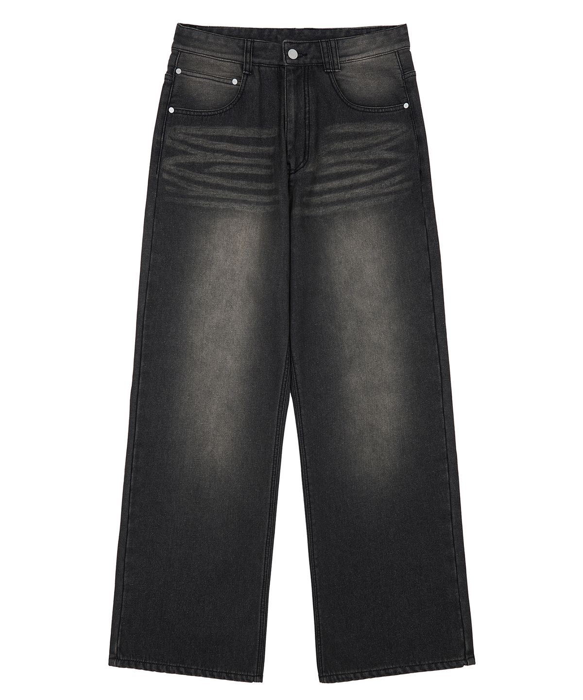 데케트(DECET) [기모본딩]Mid Rise Wide Jeans DCPT027WYLBlack