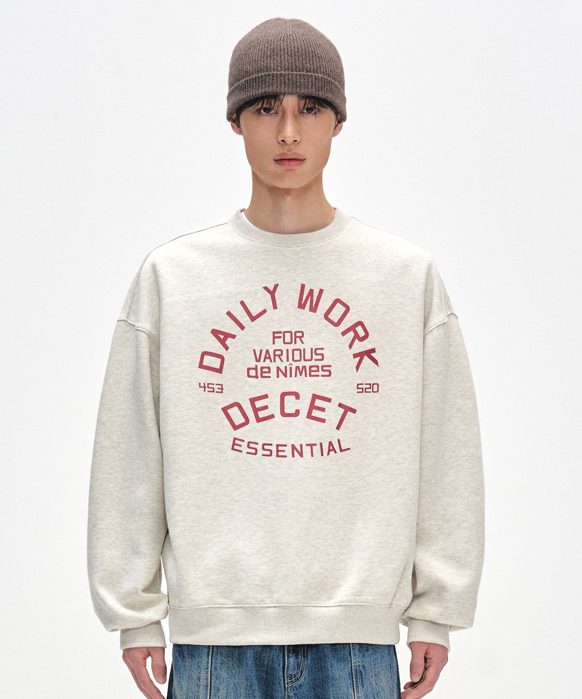데케트(DECET) Daily Work Sweatshirts DCMT002WOatmeal