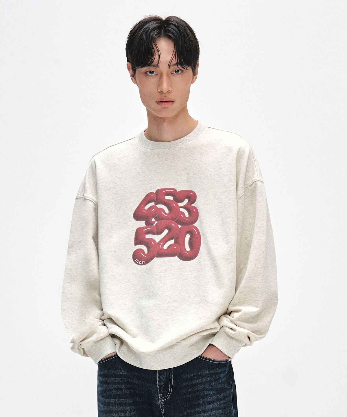 데케트(DECET) 3D 453520 Sweatshirts DCMT003WOatmeal