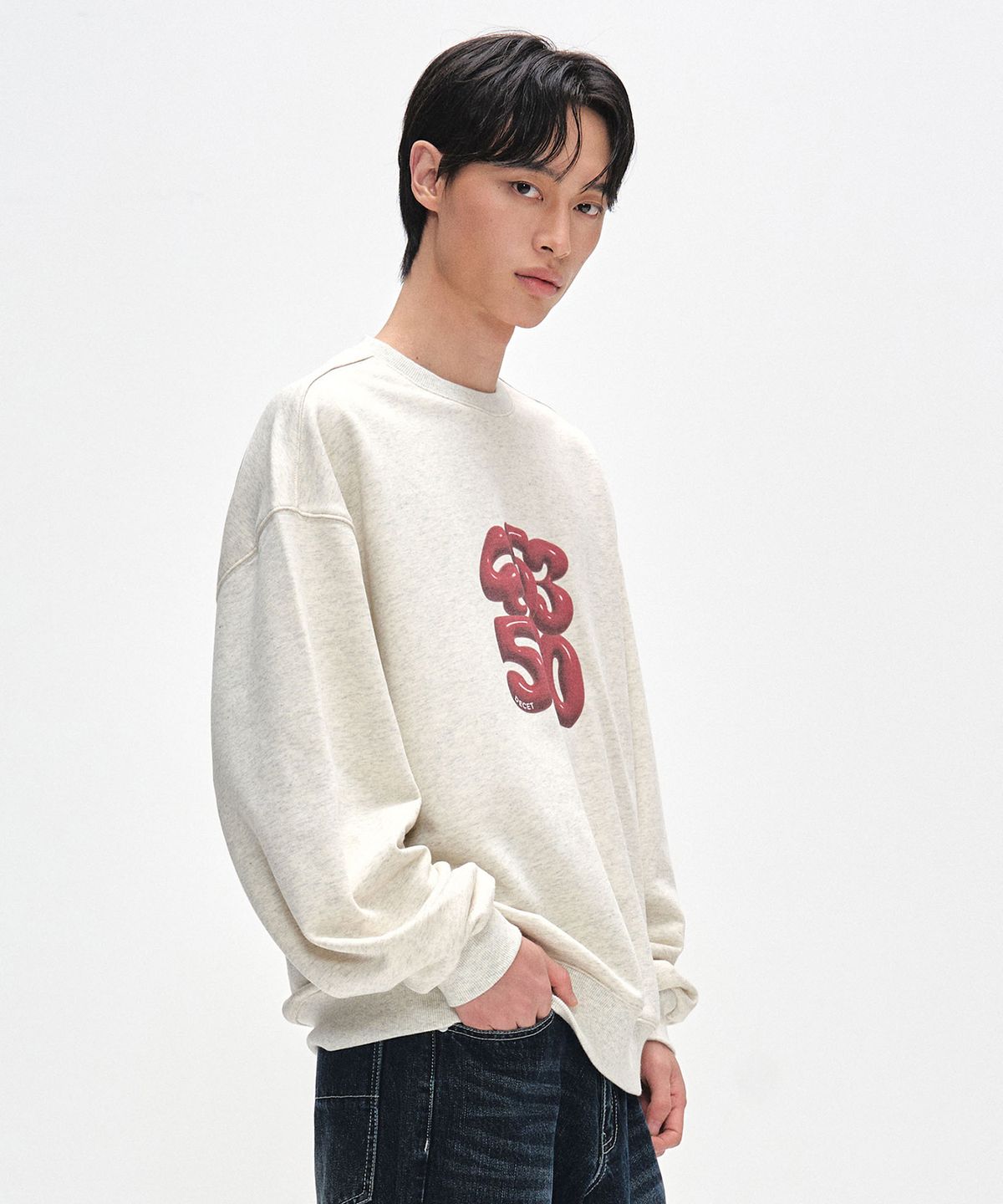 데케트(DECET) 3D 453520 Sweatshirts DCMT003WOatmeal