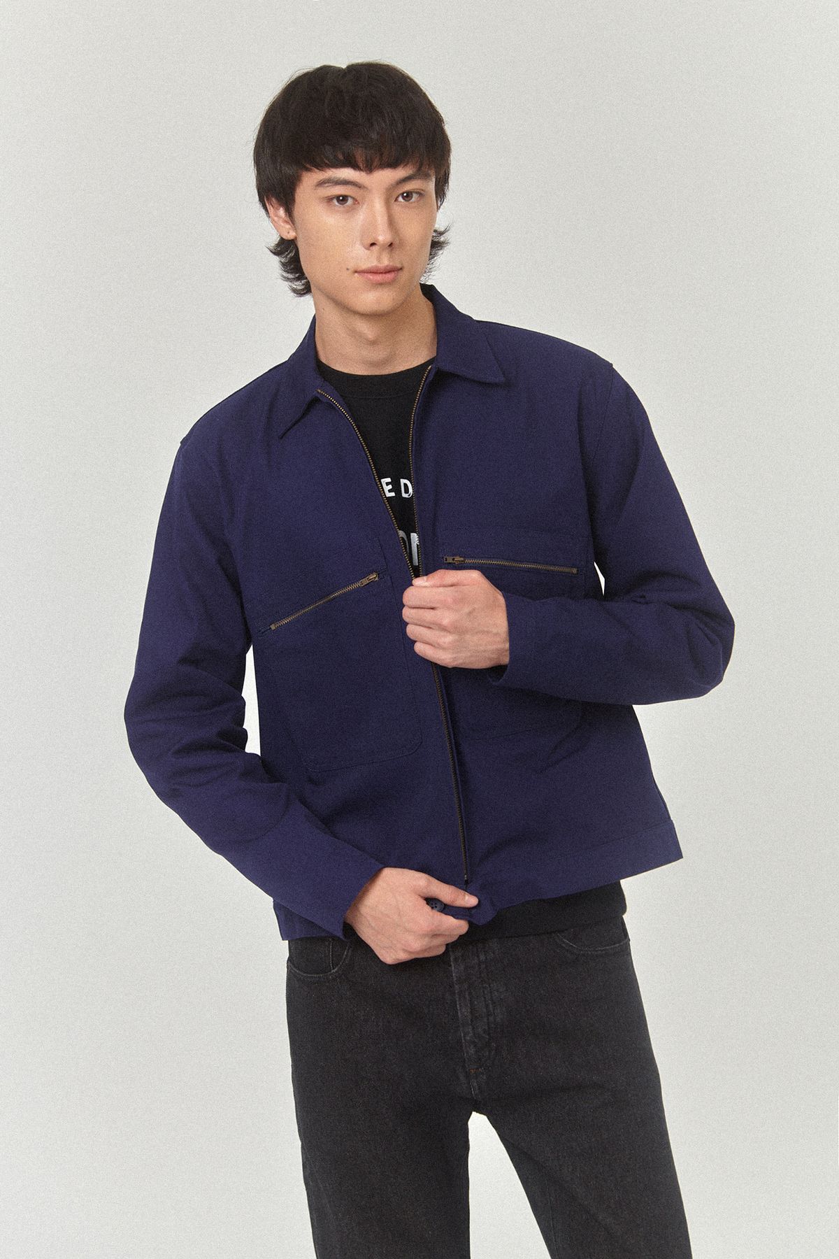 르몽생미셸(LE MONT ST MICHEL) VOLIN - Cyclist jacket_Navy