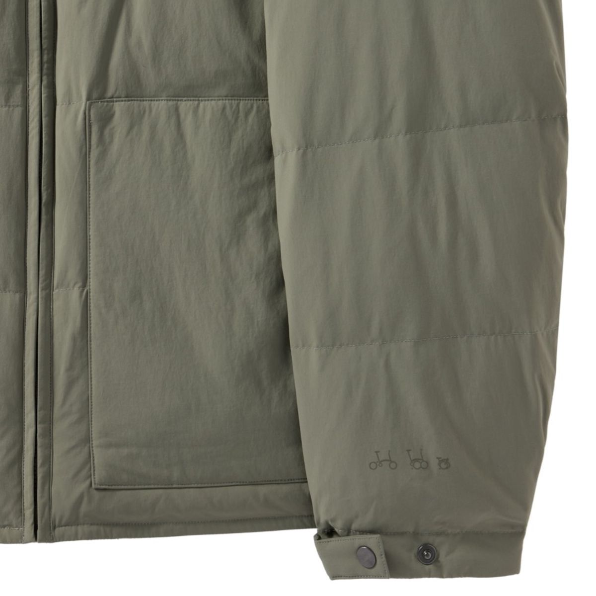 브롬톤 런던(BROMPTON LONDON) AEROWARM LIGHTWEIGHT DOWNJUMPER - KHAKI (P244UDW101)