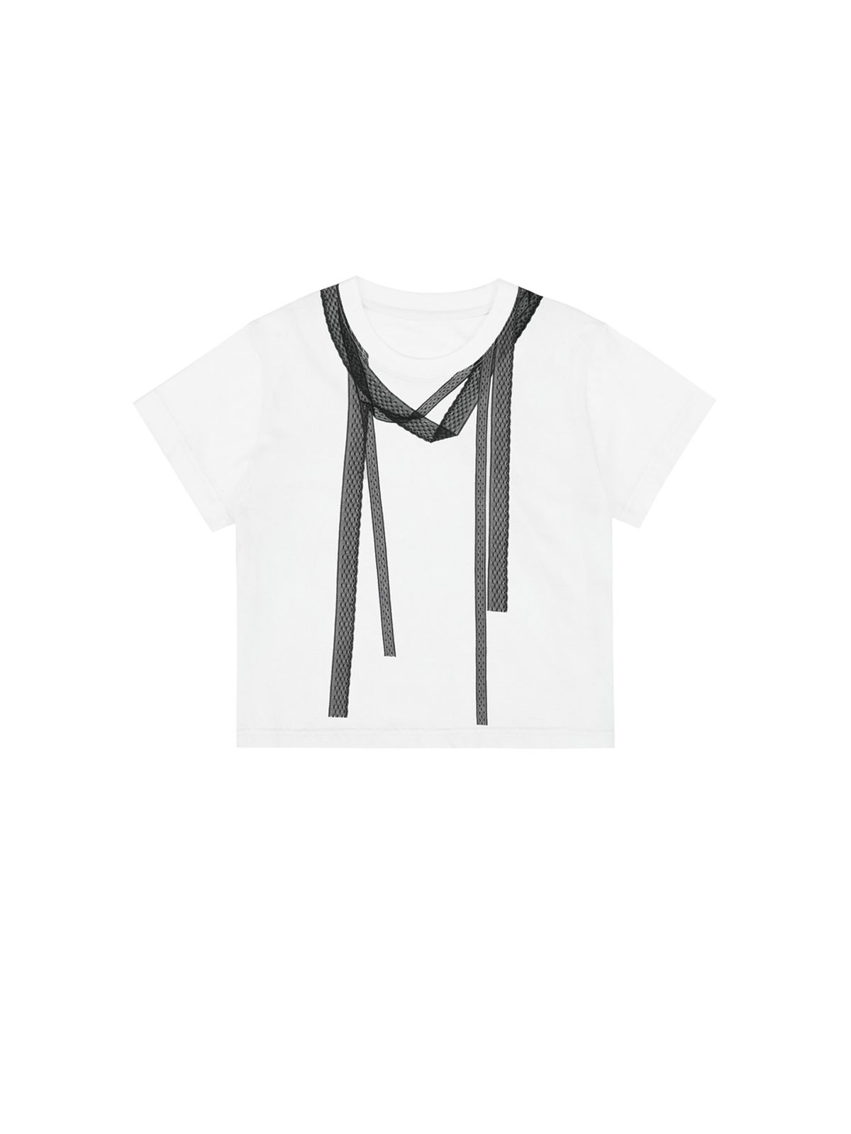 솔티페블(SALTY PEBBLE) LACE SCARF PRINTING TOP [WHITE]